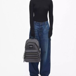 РЮКЗАК MARC JACOBS LARGE THE BIKER NYLON LARGE BACKPACK DARK SHADOW