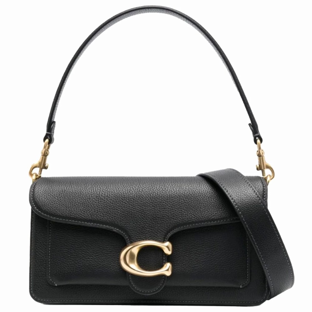  Сумка Coach Tabby 26  Leather Shoulder Bag Black