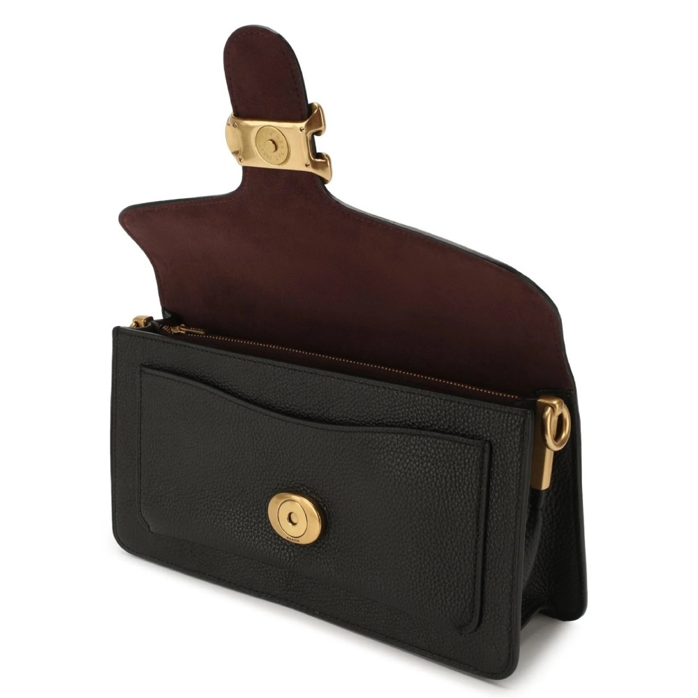  Сумка Coach Tabby 26  Leather Shoulder Bag Black