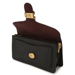  Сумка Coach Tabby 26  Leather Shoulder Bag Black