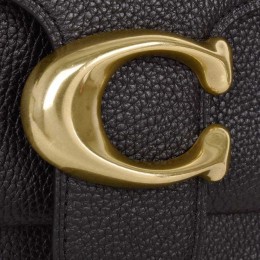  Сумка Coach Tabby 26  Leather Shoulder Bag Black