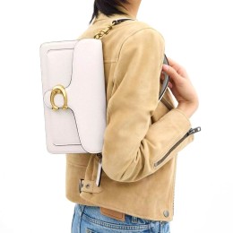  Сумка Coach Tabby 26  Leather Shoulder Bag White