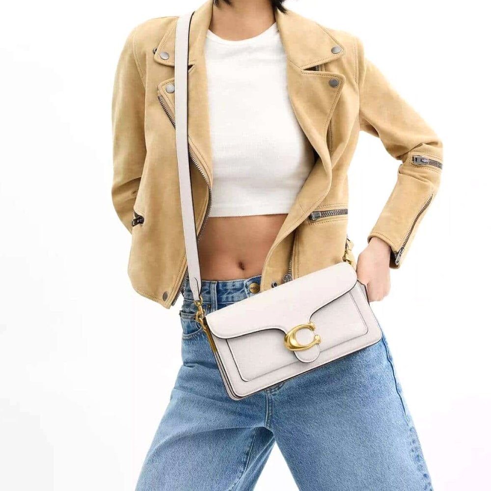  Сумка Coach Tabby 26  Leather Shoulder Bag White