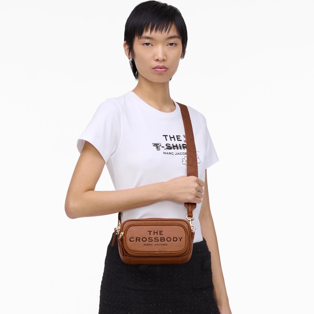 СУМКА  MARC JACOBS THE LEATHER CROSSBODY BAG ARGAN OIL