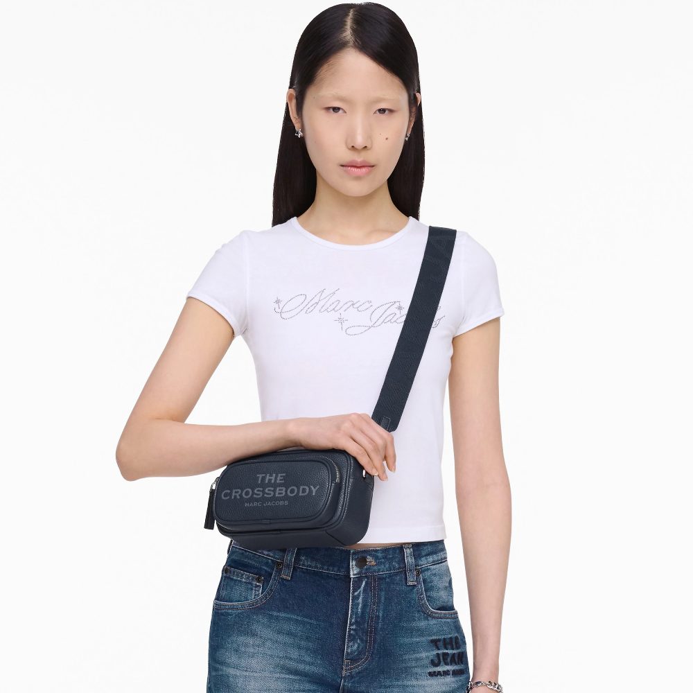 СУМКА  MARC JACOBS THE LEATHER CROSSBODY BAG BLUE SEA