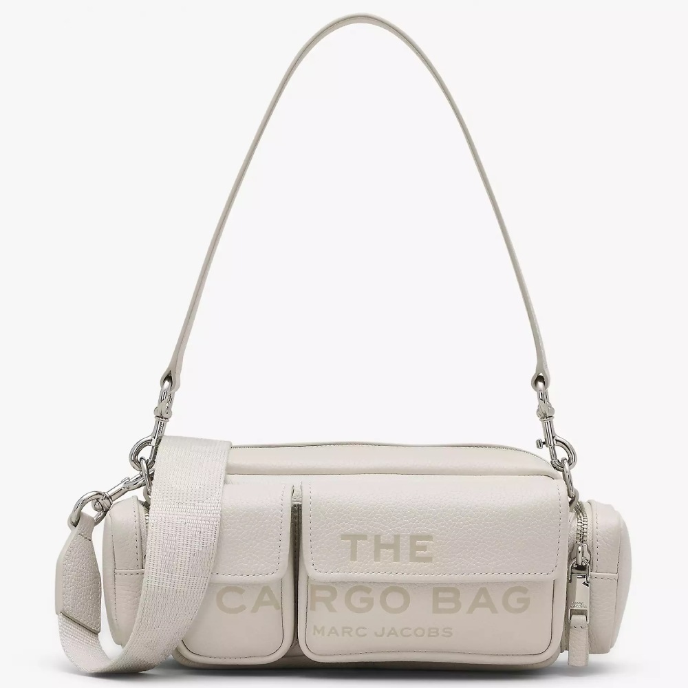 СУМКА  MARC JACOBS THE LEATHER CARGO BAG COTTON/SILVER