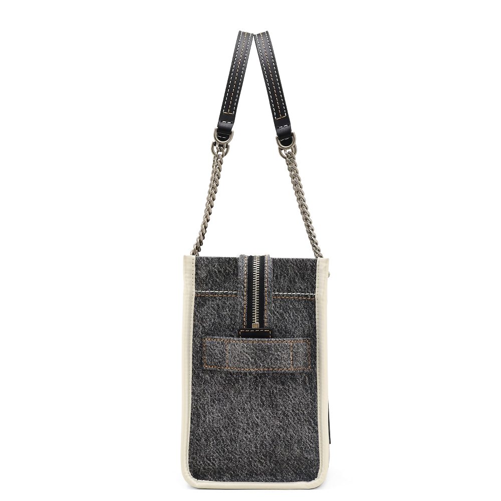 СУМКА MARC JACOBS THE DENIM CHAIN MEDIUM TOTE BAG BLACK WASH