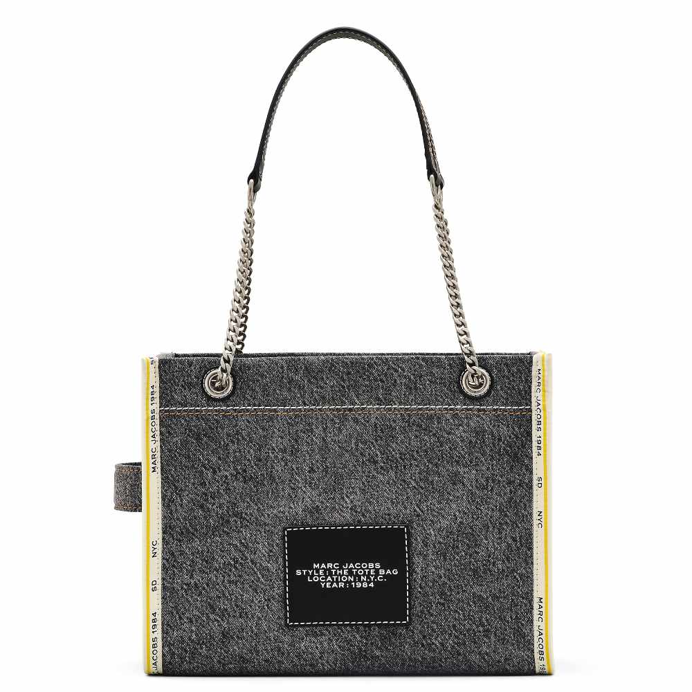 СУМКА MARC JACOBS THE DENIM CHAIN MEDIUM TOTE BAG BLACK WASH
