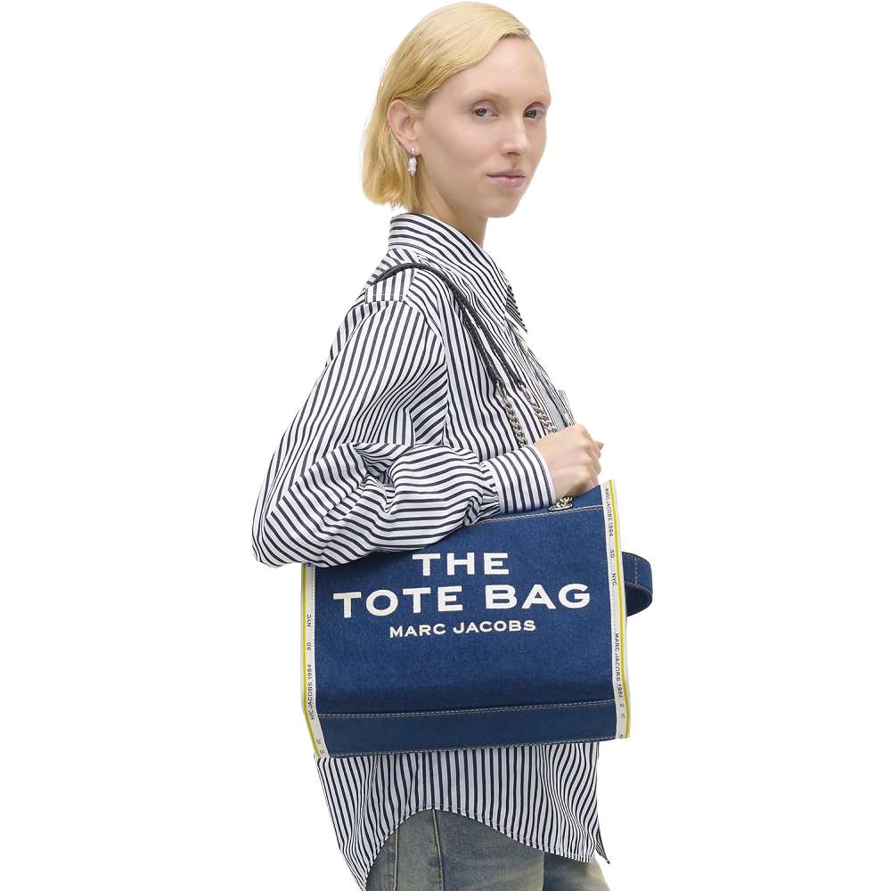 СУМКА MARC JACOBS THE DENIM CHAIN MEDIUM TOTE BAG DARK WASH