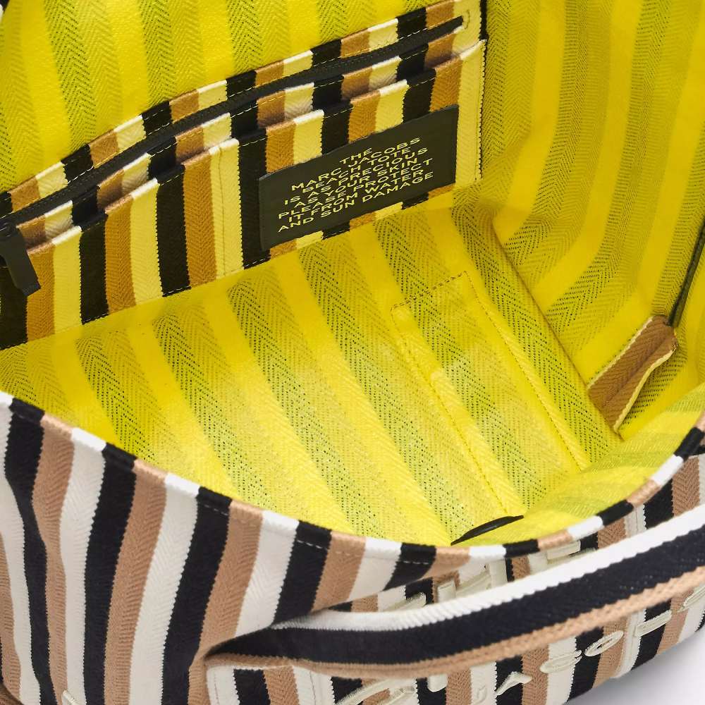СУМКА MARC JACOBS THE STRIPED JACQUARD BEACH TOTE BAG CAMEL MULTI
