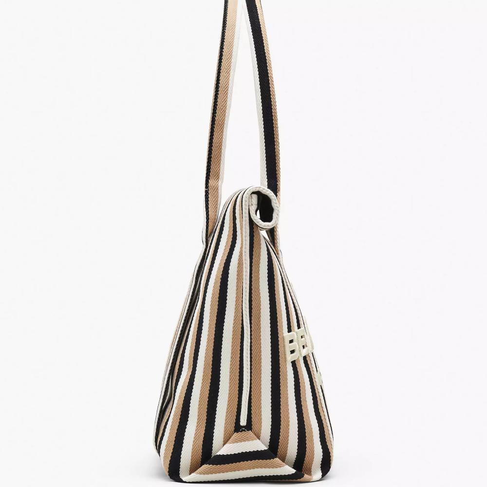 СУМКА MARC JACOBS THE STRIPED JACQUARD BEACH TOTE BAG CAMEL MULTI