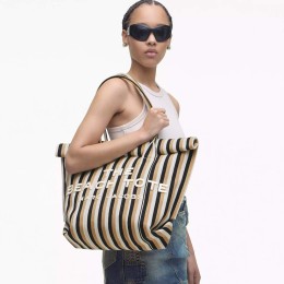 СУМКА MARC JACOBS THE STRIPED JACQUARD BEACH TOTE BAG CAMEL MULTI