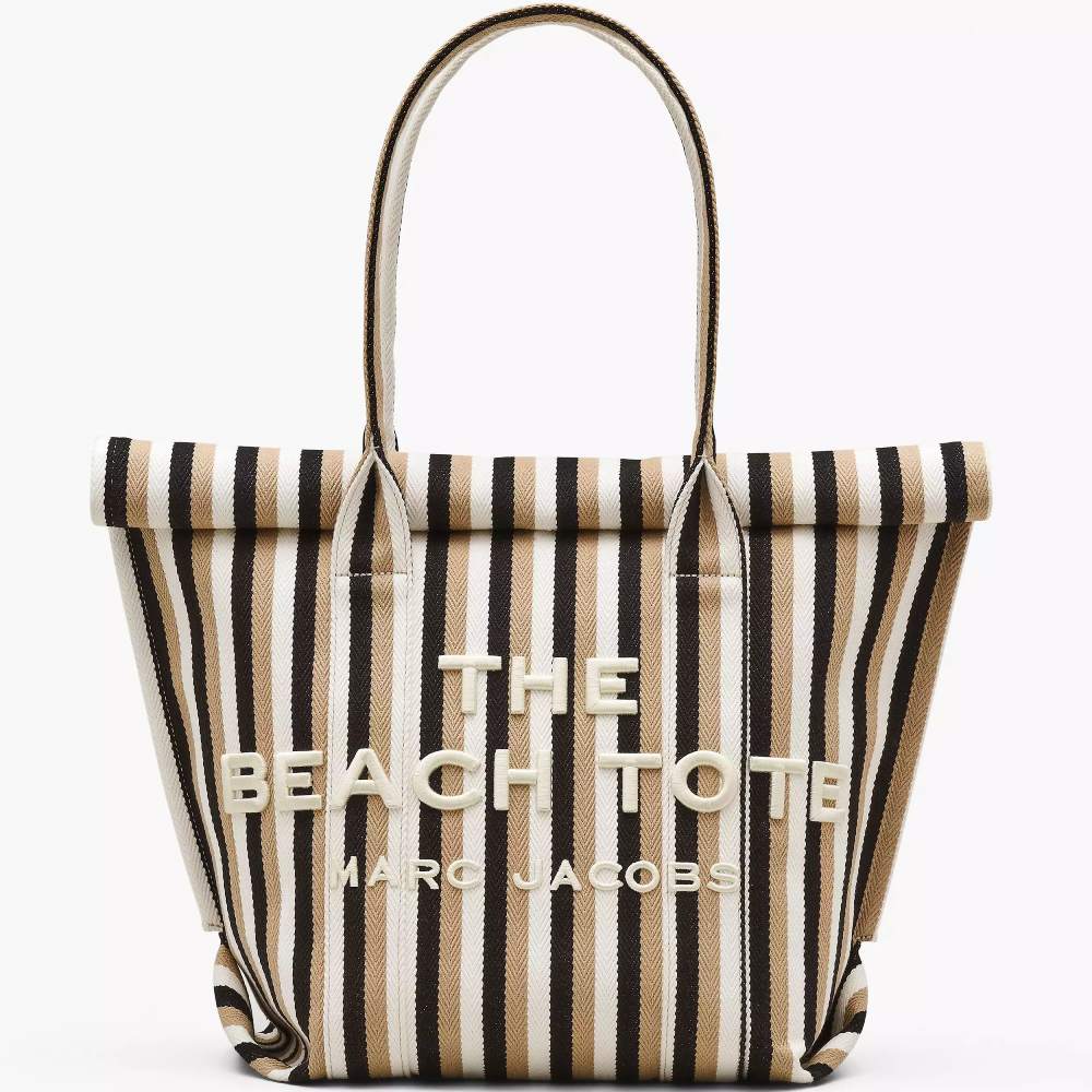 СУМКА MARC JACOBS THE STRIPED JACQUARD BEACH TOTE BAG CAMEL MULTI