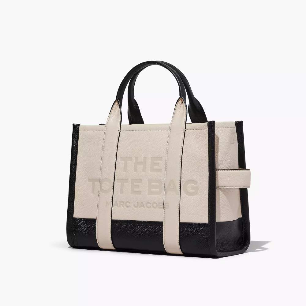 СУМКА MARC JACOBS THE LEATHER COLORBLOCK MEDIUM TOTE BAG IVORY MULTI