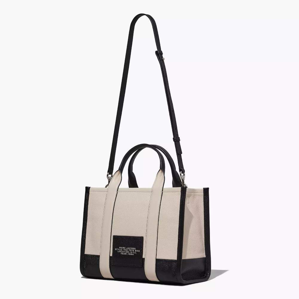 СУМКА MARC JACOBS THE LEATHER COLORBLOCK MEDIUM TOTE BAG IVORY MULTI