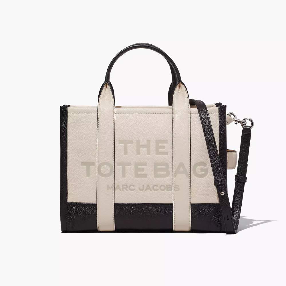 СУМКА MARC JACOBS THE LEATHER COLORBLOCK MEDIUM TOTE BAG IVORY MULTI