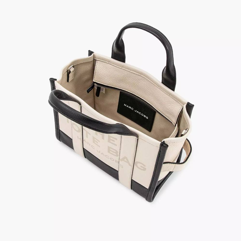 СУМКА MARC JACOBS THE LEATHER COLORBLOCK SMALL TOTE BAG IVORY MULTI