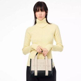 СУМКА MARC JACOBS THE LEATHER COLORBLOCK SMALL TOTE BAG IVORY MULTI