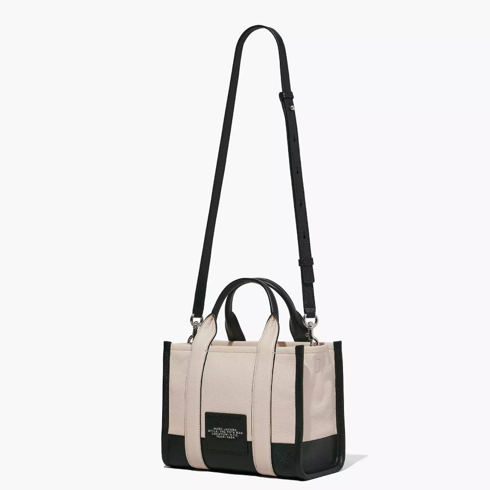 СУМКА MARC JACOBS THE LEATHER COLORBLOCK SMALL TOTE BAG IVORY MULTI