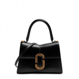 СУМКА MARC JACOBS THE ST. MARC SMALL TOP HANDLE LEATHER BAG BLACK