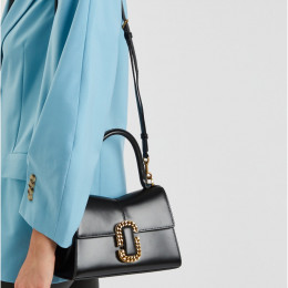 СУМКА MARC JACOBS THE ST. MARC SMALL TOP HANDLE LEATHER BAG BLACK