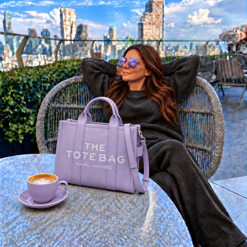 СУМКА MARC JACOBS THE LEATHER MEDIUM TOTE BAG DAYBREAK