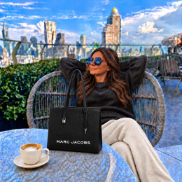 СУМКА MARC JACOBS THE LEATHER GRIND MEDIUM TOTE BLACK
