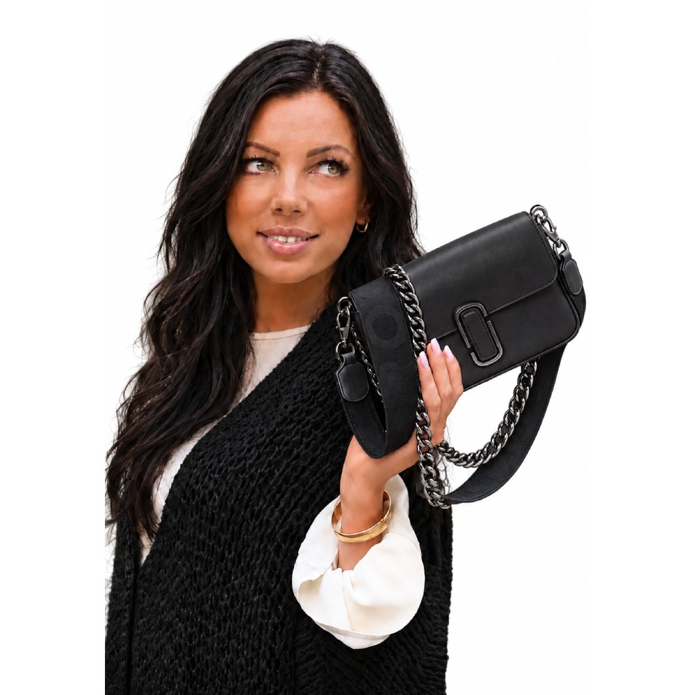 СУМКА THE J MARC SHOULDER BAG BLACK/GUNMETAL