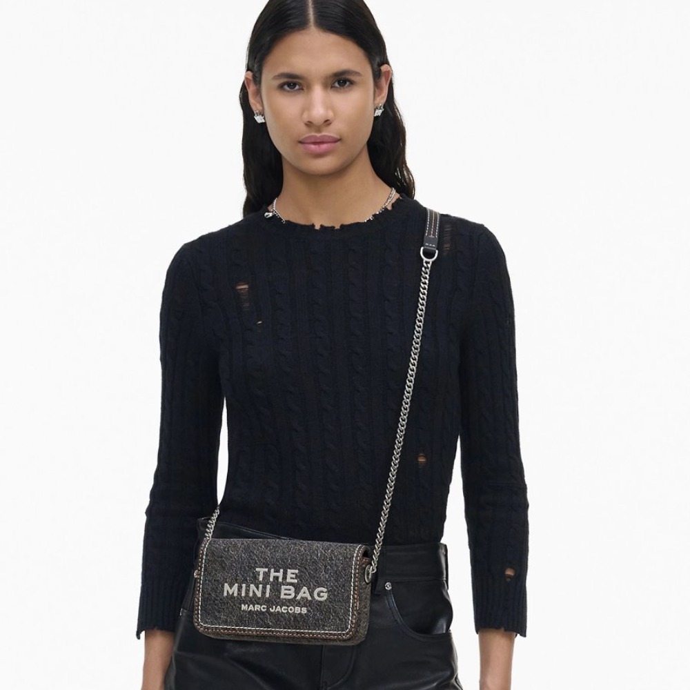 СУМКА  MARC JACOBS THE DENIM MINI BAG BLACK WASH