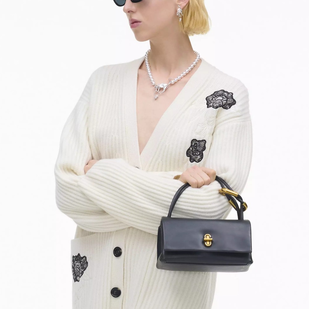 СУМКА  MARC JACOBS THE LEATHER MINI DUAL BAG  BLACK