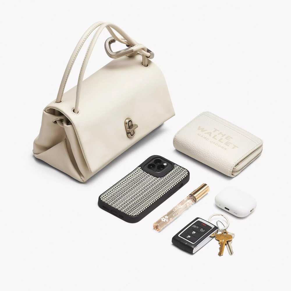 СУМКА  MARC JACOBS THE LEATHER MINI DUAL BAG  CLOUD WHITE
