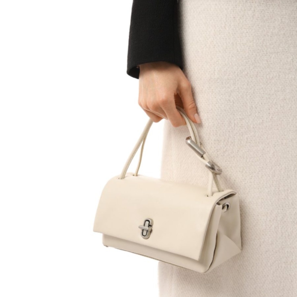 СУМКА  MARC JACOBS THE LEATHER MINI DUAL BAG  CLOUD WHITE