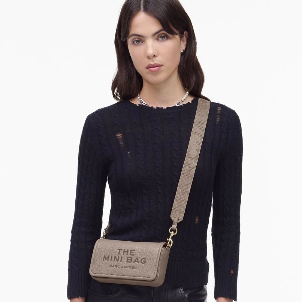 СУМКА  MARC JACOBS THE LEATHER MINI BAG CEMENT
