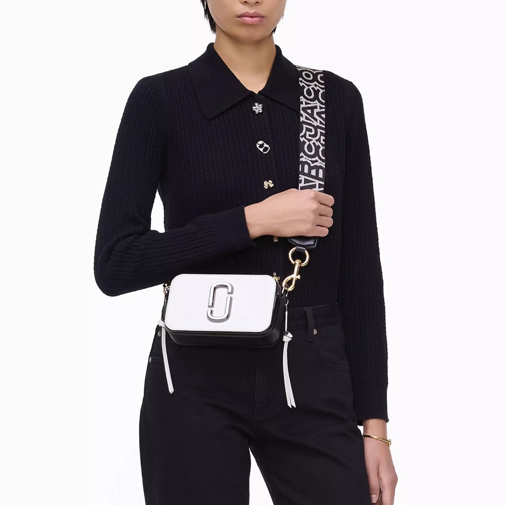 СУМКА MARC JACOBS THE BI-COLOR SNAPSHOT BLACK/WHITE