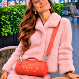 СУМКА MARC JACOBS THE LEATHER DUFFLE BAG ELECTRIC ORANGE