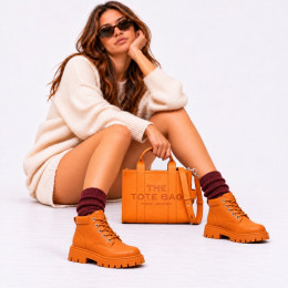 СУМКА MARC JACOBS THE LEATHER SMALL TOTE BAG SCORCHED