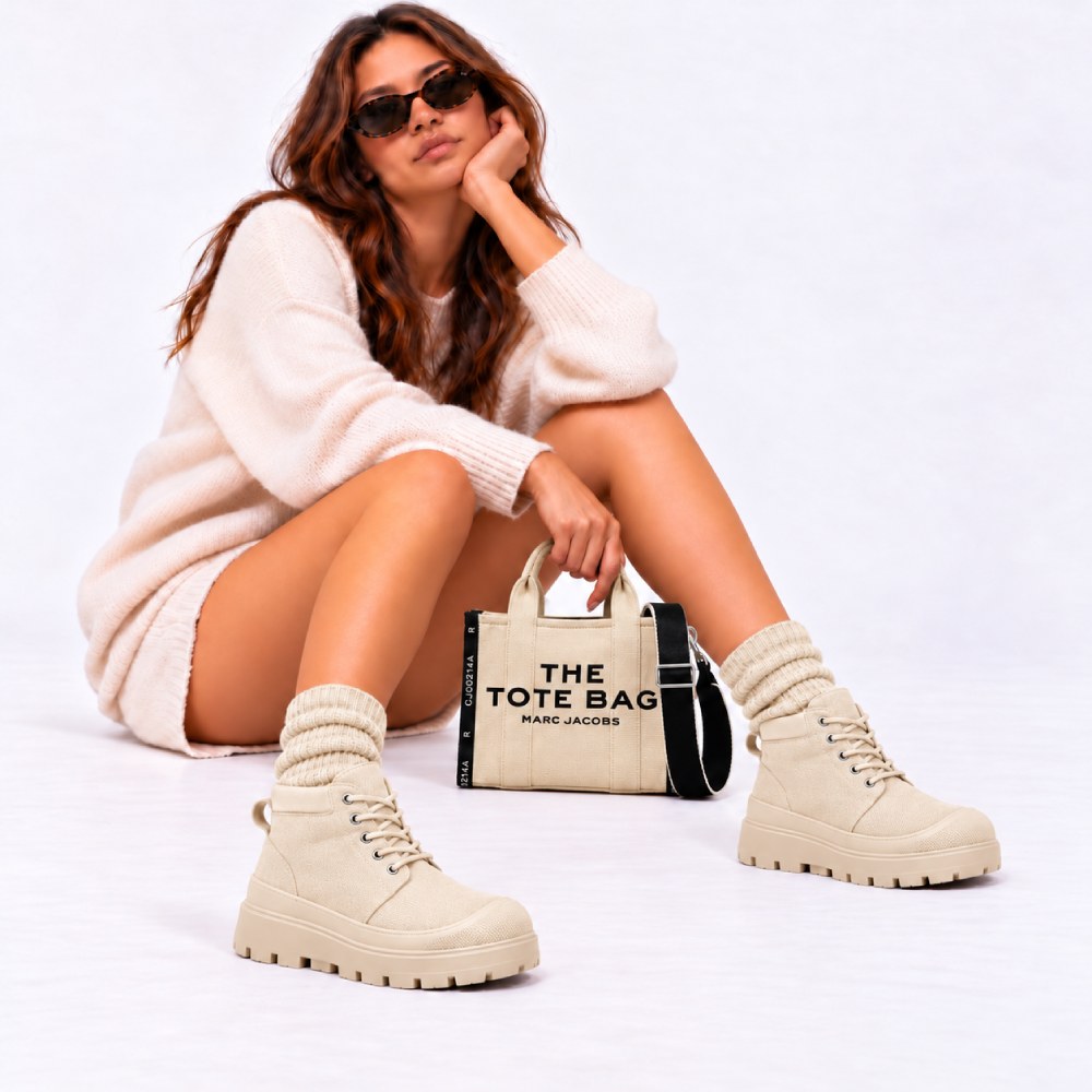 СУМКА MARC JACOBS THE JACQUARD SMALL TOTE BAG WARM SAND
