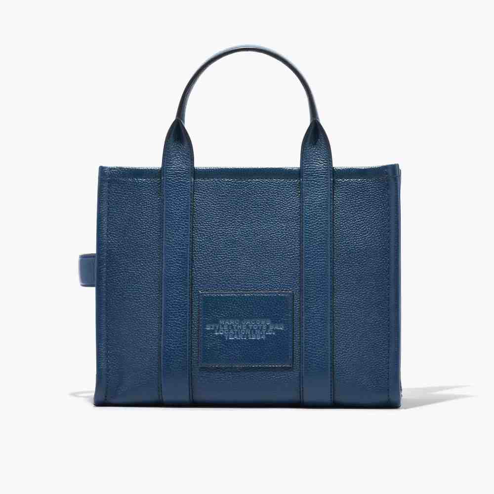 СУМКА MARC JACOBS THE LEATHER MEDIUM TOTE BAG BLUE SEA